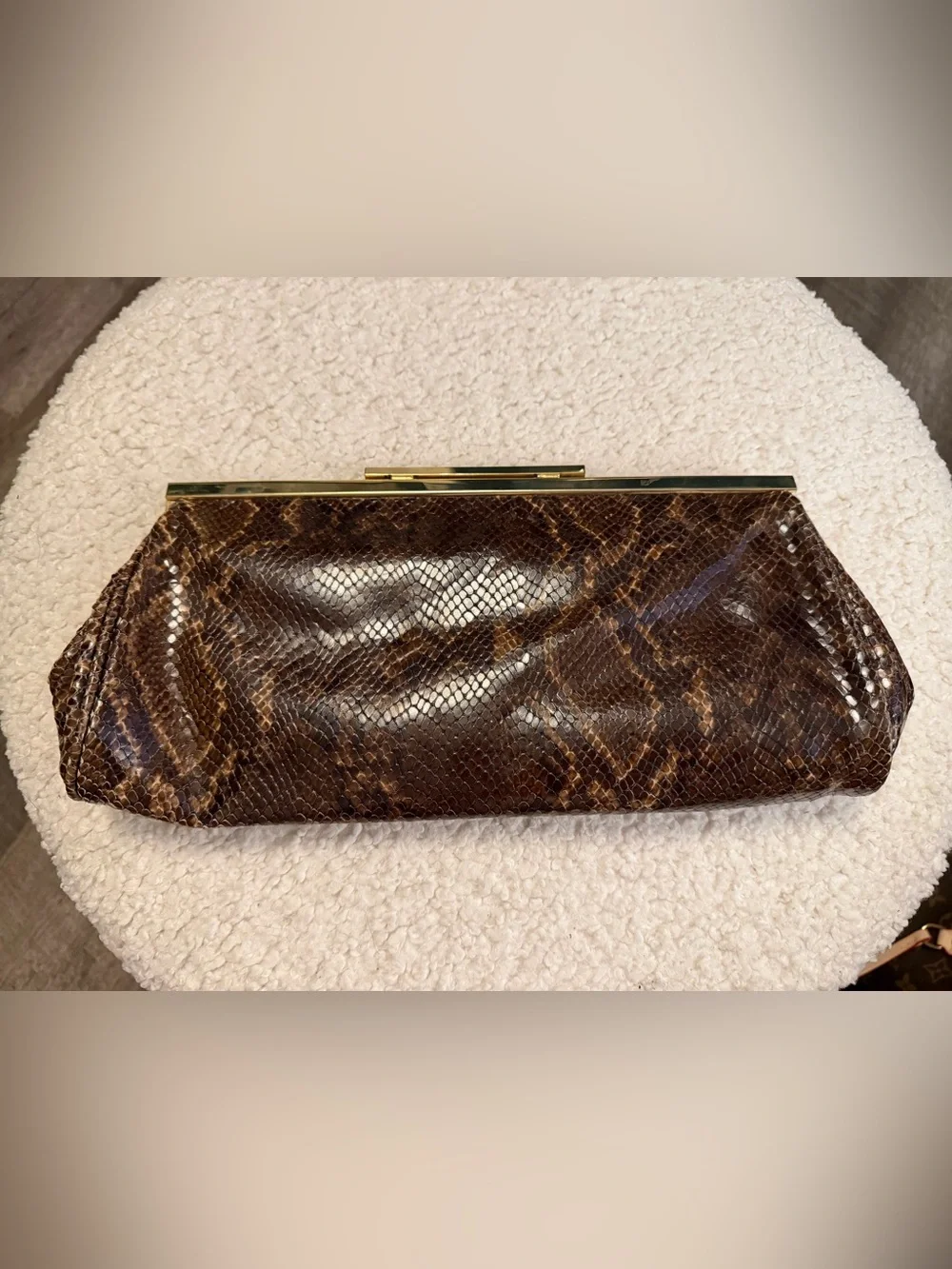 ✨ Vintage TANNER Made in Italy Genuine Snakeskin 2-in-1 Clutch ✨